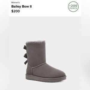 Grey UGG Bailey Bow Boot